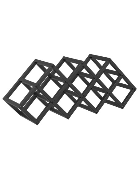 Scaffale per vino  da 9 bottiglie 63x16,5x25 cm in acciaio rivestito