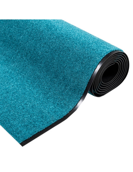 Tappetino Altro Ciano e Nero 120 x 350 cm Poliammide e PVC