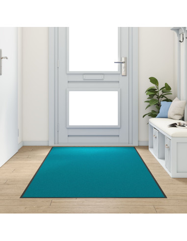 Tappetino Altro Ciano e Nero 120 x 300 cm Poliammide e PVC