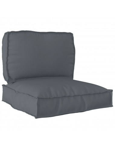 Set di Cuscini per Pallet  Set di 2 Antracite Poliestere