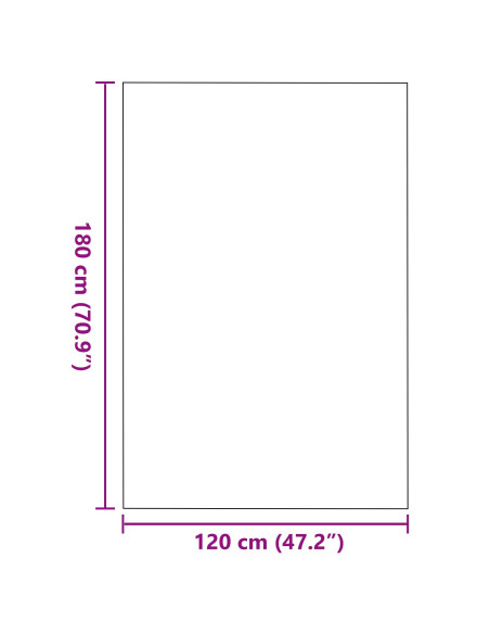 Tappeto rettangolare nero 120x180 cm