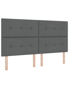 Letto a molle con materasso Grigio scuro 180 x 200 cm Tessuto 2