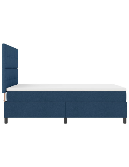 Letto a Molle con Materasso Blu 140x200 cm Tessuto