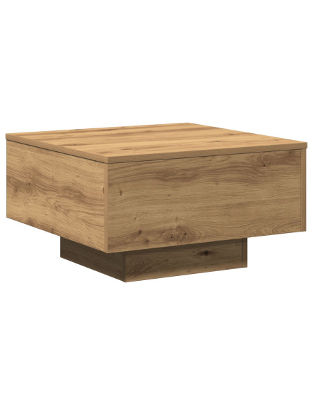 Tavolino da caffè  in rovere artigianale 55x55x31 cm in legno composito