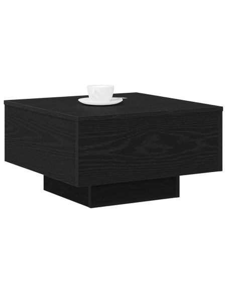 Tavolino da caffè in legno ingegnerizzato nero 55x55x31 cm