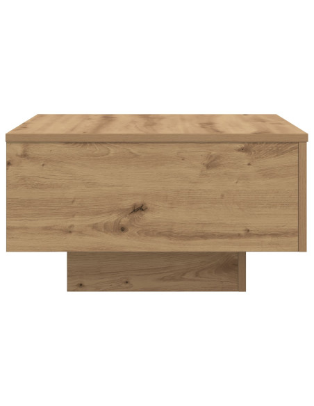 Tavolino da caffè  con luci LED Rovere Artigianale 55x55x31 cm