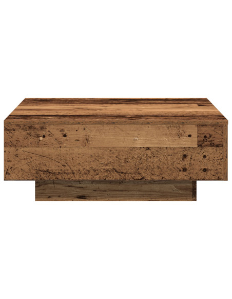 Tavolino da caffè in legno riciclato 80x80x31 cm in legno ingegnerizzato