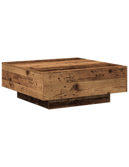 Tavolino da caffè in legno riciclato 80x80x31 cm in legno ingegnerizzato