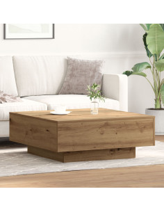 Tavolino da salotto Rovere artigianale 80 x 80 x 31 cm 2