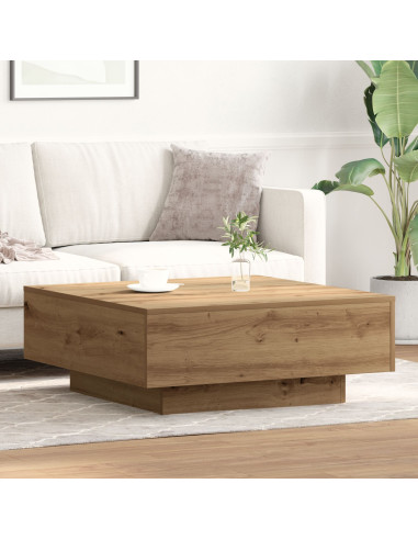 Tavolino da salotto Rovere artigianale 80 x 80 x 31 cm