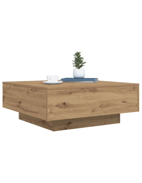 Tavolino da salotto Rovere artigianale 80 x 80 x 31 cm