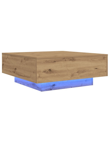 Tavolino da salotto Rovere artigianale 80 x 80 x 31 cm