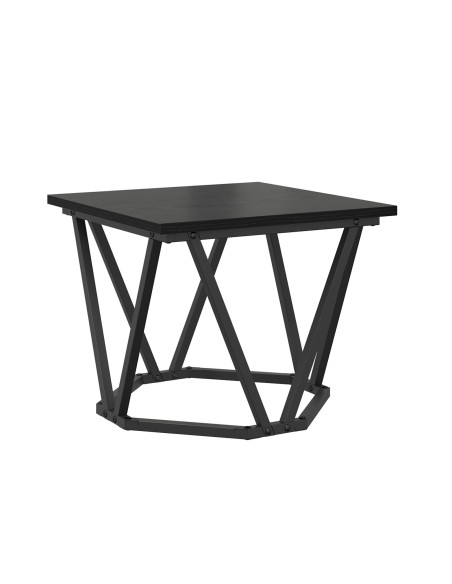 Tavolini 3 pz Nero Rovere Legno Ingegnerizzato