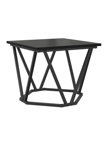 Tavolini 3 pz Nero Rovere Legno Ingegnerizzato