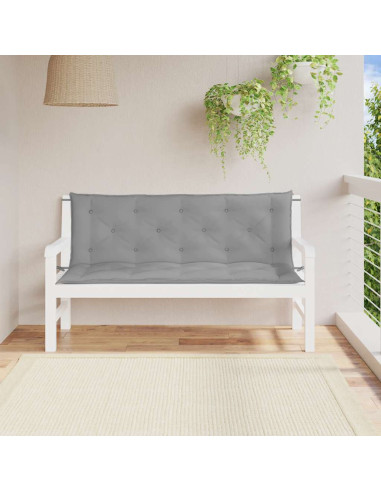 Cuscini per Panca 2 pz Grigi 150x50x7 cm in Tessuto Oxford