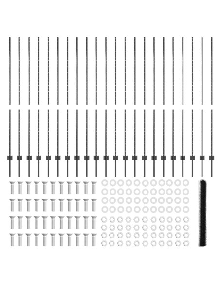 Pali di Recinzione  22 pz U-Channel Grigio 160 cm Acciaio, Recinzione Esagonale  Grigia 1,6x50 m Acciaio