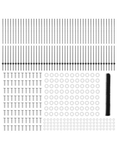 Recinzione con Posto Grigio 1,5 x 100 m Acciaio e PVC