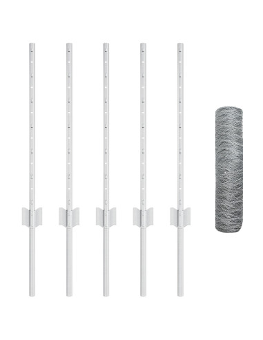 Recinzione con Posto Argento 0,6 x 10 m Acciaio