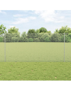 Recinzione con Posto Argento 1,2 x 10 m Acciaio 2