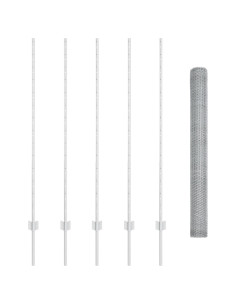 Recinzione con Posto Argento 1,4 x 10 m Acciaio 2