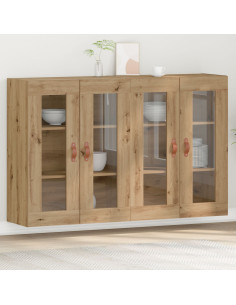 Armadi da Parete 2 pcs Rovere artigianale 69,5 x 34 x 90 cm