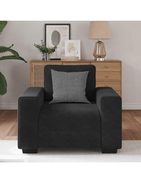 Divano Sedia Nero 60 cm Velluto