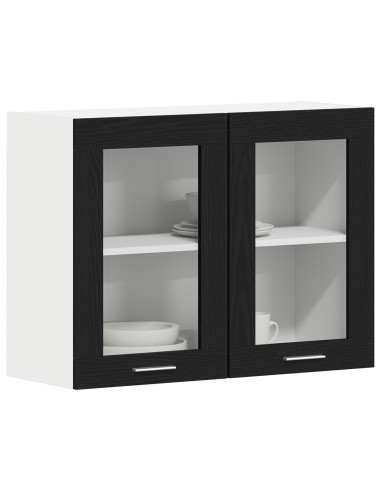 Armadio pensile Lyon Rovere Nero 80 x 31 x 60 cm