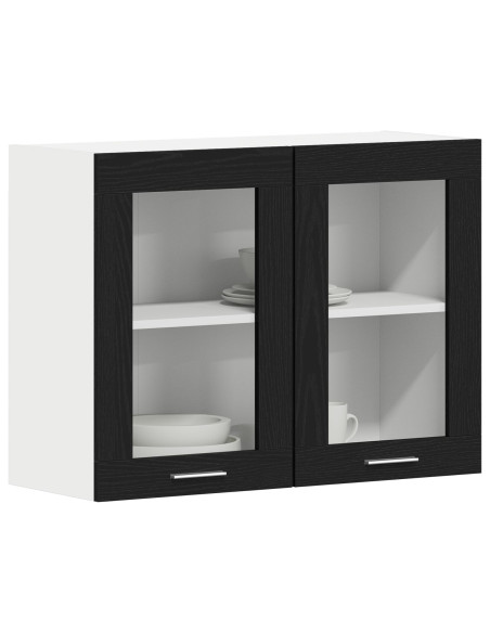 Armadio pensile Lyon Rovere Nero 80 x 31 x 60 cm