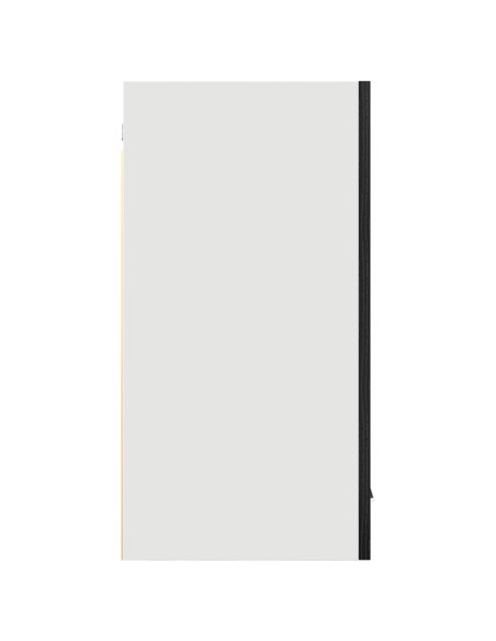 Armadio a muro in vetro nero in rovere 80x31x60 cm realizzato in legno ingegnerizzato