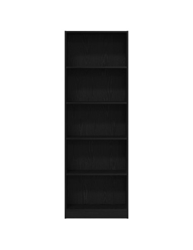 Libreria Rovere Nero 60 x 24 x 176 cm Legno multistrato