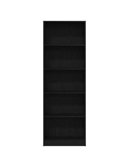 Libreria Rovere Nero 60 x 24 x 176 cm Legno multistrato