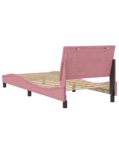 Giroletto senza Materasso Hanko Rosa 80x200 cm in Velluto 2