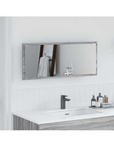 Specchio Grigio Sonoma 90 x 8,5 x 37 cm Legno multistrato
