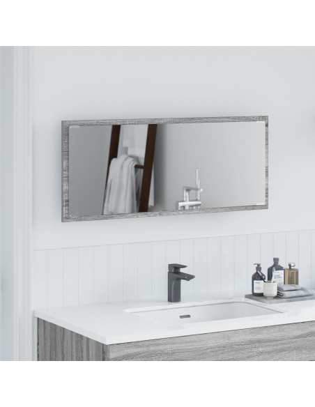 Specchio Grigio Sonoma 90 x 8,5 x 37 cm Legno multistrato