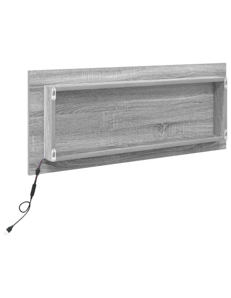 Specchio  Grigio sonoma Legno ingegnerizzato 90 x 33 cm Specchio