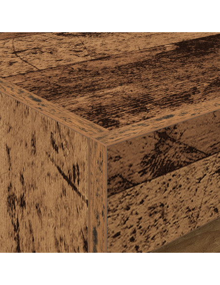 Armadi Laterali  con Luci LED 2 pezzi Legno Vecchio 50x40x45 cm