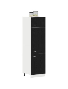 Armadio pensile Lyon Rovere Nero 60 x 31 x 207 cm 2