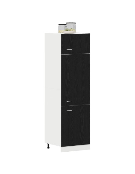 Armadio Frigorifero  in Rovere Nero - 60x57x207 cm