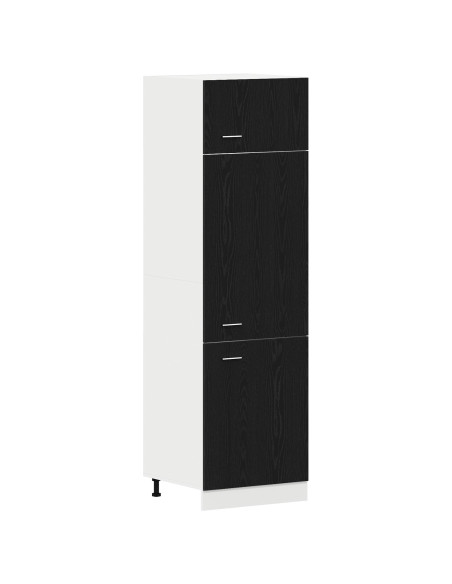 Armadio Frigorifero  in Rovere Nero - 60x57x207 cm