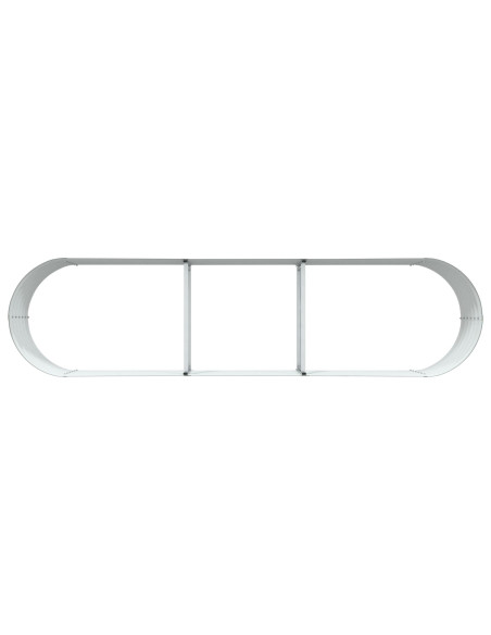 Letto da Giardino Rialzato Verde 320x80x44 cm in Acciaio Galvanizzato