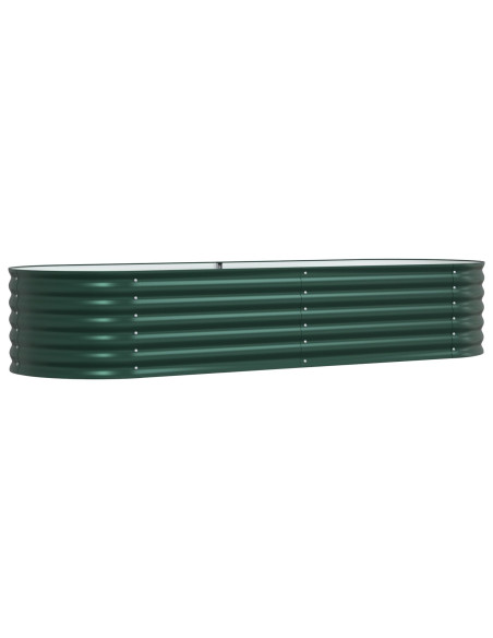 Lettiera da giardino Verde 240x80x44 cm Acciaio zincato