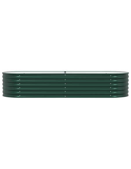 Lettiera da giardino Verde 240x80x44 cm Acciaio zincato