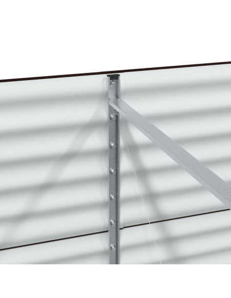 Letto Rialzato Marrone 400 x 80 x 81 cm Acciaio