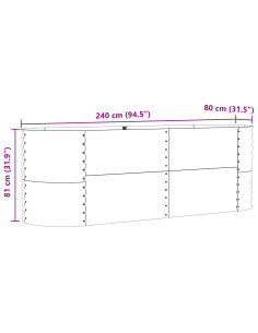 Letto Rialzato Marrone 240 x 80 x 81 cm Acciaio 2