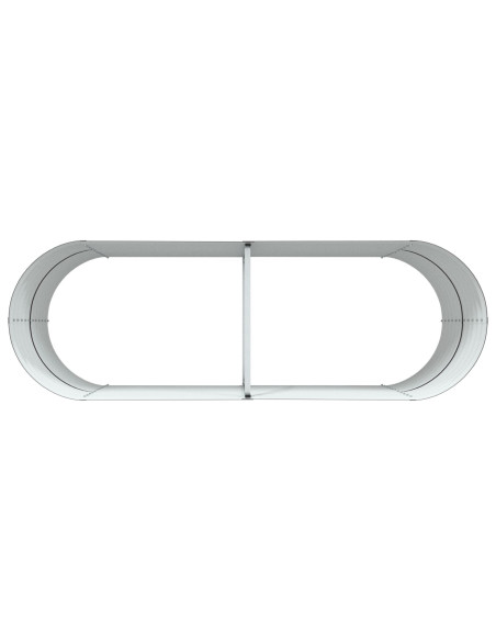 Letto da Giardino Rialzato  Marrone 240x80x81 cm in Acciaio Zincato