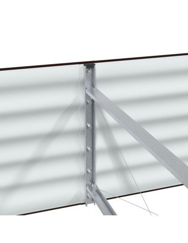 Letto Rialzato Marrone 400 x 80 x 44 cm Acciaio