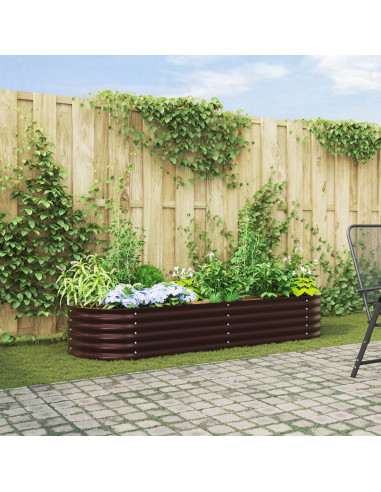 Letto Rialzato Marrone 240 x 80 x 44 cm Acciaio