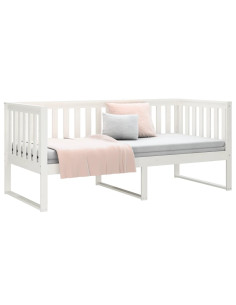 Dormeuse Bianca 90x190 cm in Legno Massello di Pino