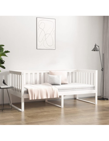 Dormeuse Bianca 90x190 cm in Legno Massello di Pino