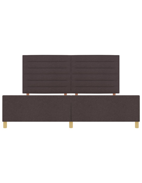 Struttura del letto Marrone scuro 200 x 200 cm Tessuto